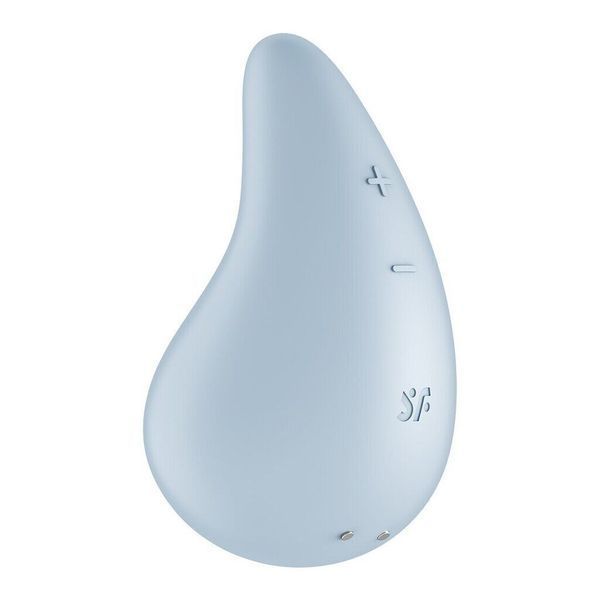 Вібратор для зовнішньої стимуляції Satisfyer Dew Drop Blue, 2 мотори, 12 режимів, м&rsquo;який корпус SX1211