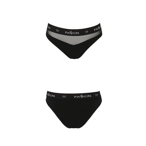 Трусики с прозрачной вставкой Passion PS006 PANTIES XL, black SO4234