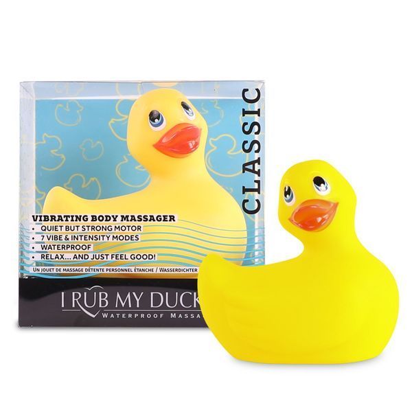 Вибромассажер уточка I Rub My Duckie - Classic Yellow v2.0, скромняжка SO1594