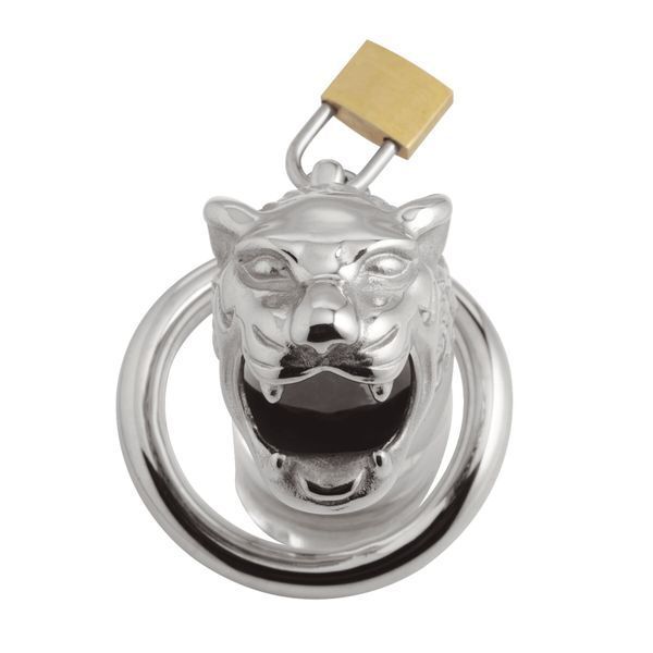 Клітка для пеніса Master Series: Tiger King Cock Cage With Lock, три кільця, замок, три ключі SO8795
