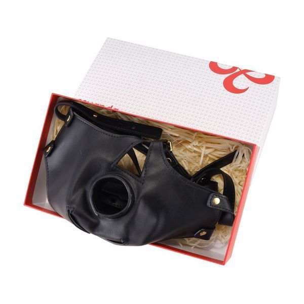 Маска-сбруя для орального секса с поводком LOCKINK SEVANDA Blowjob Head Muzzle with Leash SX0912