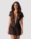 Халат-пеньюар с кружевом Obsessive Alluria peignoir & thong L/XL SX1125 фото 1