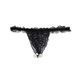 Набор Intt BRAZILIAN PANTY BLACK: трусики на резинке S-XL с жемчужным кольцом + клубничная смазка SO7129 фото 2