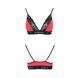 Эластичный топ с кружевом Passion PS001 TOP M, red-black SO4184 фото 4