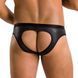Мужские слипы с вырезами Passion 041 SLIP JOE XXL/XXXL Black, экокожа, открытые ягодицы SO7596 фото 2