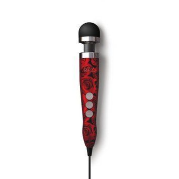 Вібромасажер DOXY Die Cast 3 ROSE PATTERN, дуже потужний, живлення 220В, металевий корпус SO8020