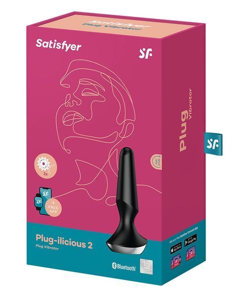 Анальная смарт-вибропробка Satisfyer Plug-ilicious 2 Black SO5444