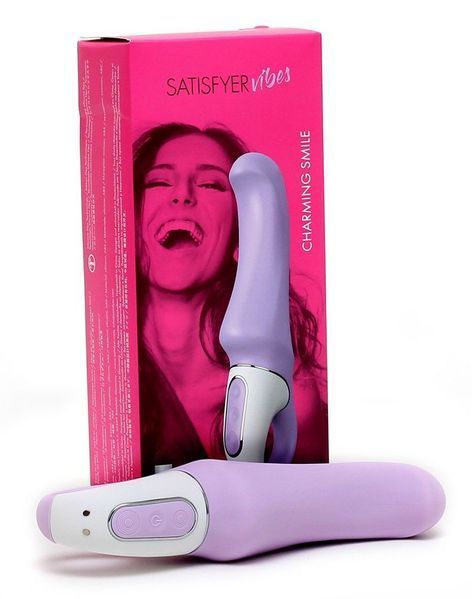 Потужний вібратор Satisfyer Vibes Charming Smile з гнучким стовбуром, літій силікон, 12 режимів SO2201