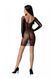 Полупрозрачное мини-платье Passion BS101 One Size, black, рукава-митенки SO8944 фото 2