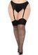 Чулки со стразами Leg Avenue Wide Top Rhinestone Sheer Stockings, 1X/2X, черные, выше колена SX1065 фото 1