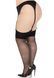 Чулки со стразами Leg Avenue Wide Top Rhinestone Sheer Stockings, 1X/2X, черные, выше колена SX1065 фото 2