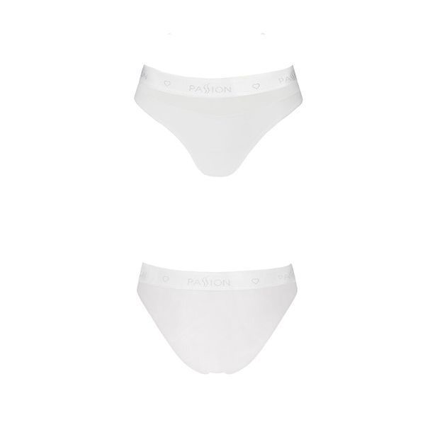 Трусики з прозорою вставкою Passion PS006 PANTIES L, white SO4235
