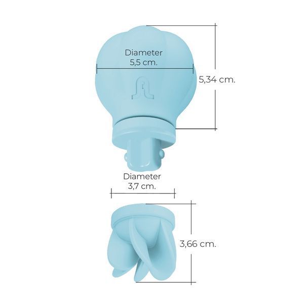 Вібратор Adrien Lastic Caress Blue з насадками для стимуляції ерогенних зон, які обертаються. SO9931