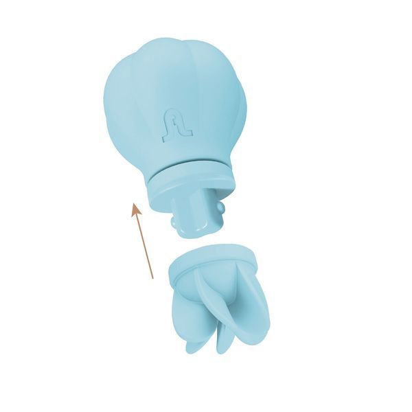Вібратор Adrien Lastic Caress Blue з насадками для стимуляції ерогенних зон, які обертаються. SO9931