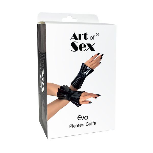 Плиссированные манжеты на руки Art of Sex - Eva, цвет черный SO7356