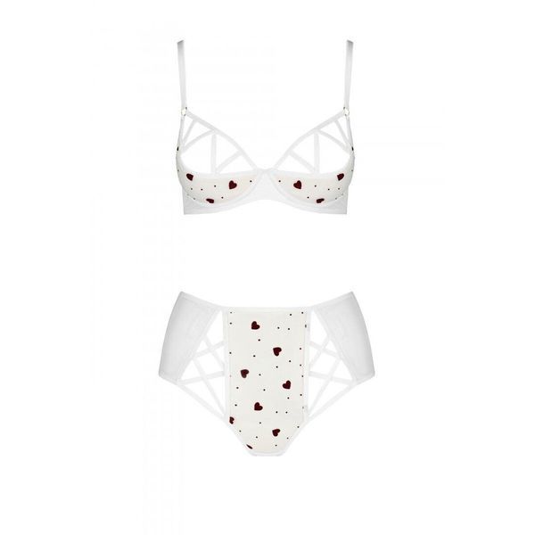 Еротичний комплект з малюнком Passion LOVELIA BIKINI L/XL, white SO4750