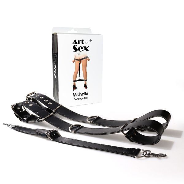 Бондажный набор Art of Sex - Michelle черный, экокожа SX2355