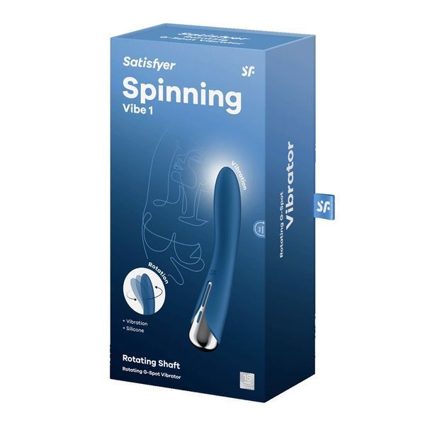 Вибратор точки G с вращением Satisfyer Spinning Vibe 1 Blue, 2 мотора SX0559