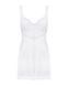 Сорочка Obsessive Amor Blanco underwire chemise & thong, S/M, біла, мереживний ліф, стрінги в наборі SX1126 фото 3