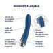 Вибратор точки G с вращением Satisfyer Spinning Vibe 1 Blue, 2 мотора SX0559 фото 7