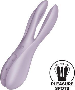 Кліторальний вібратор Satisfyer Threesome 2 Violet, 3 гнучкі пальчики, 3 мотори SX1213