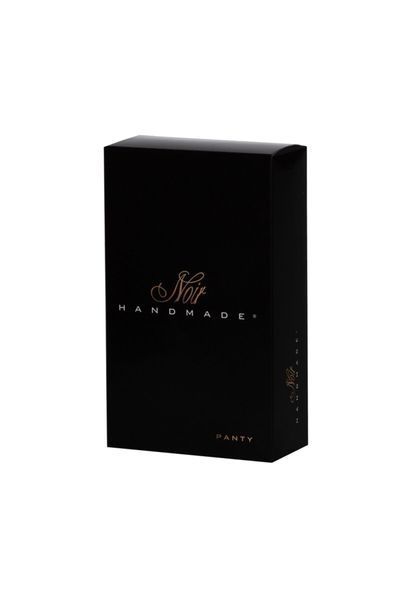 Трусики с мокрым эффектом Noir Handmade P008 Powerwetlook panty with gold clasp, L, на застежках SX0173