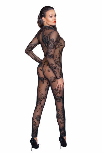 Сітчастий бодістокінг Noir Handmade F237 Long tulle overall, XXL SX0125