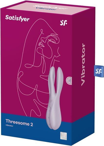 Кліторальний вібратор Satisfyer Threesome 2 Violet, 3 гнучкі пальчики, 3 мотори SX1213