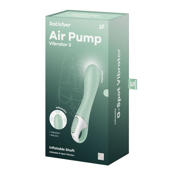 Вибратор точки G Satisfyer Air Pump Vibrator 3, надувается, 12 режимов вибрации SX2174