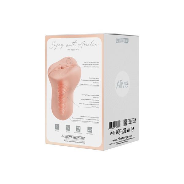 Мастурбатор-вагіна Alive Amelia Super Realistic Masturbator S Flesh, реалістичний канал SX1284