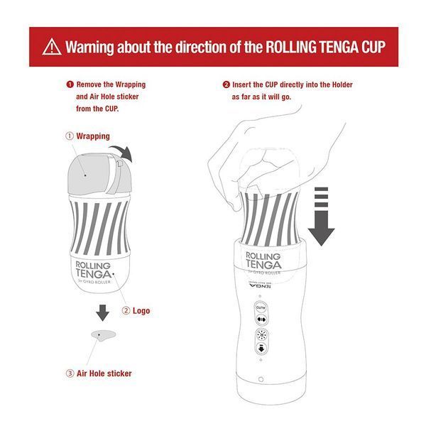 Автоматический мастурбатор Tenga VACUUM GYRO ROLLER SET, ротация и вакуум, совместим с Tenga Cup SO7041