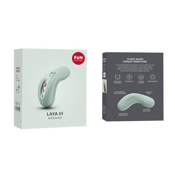 Накладной вибратор Fun Factory LAYA III sage green, эффект постукивания пальцем SX0917