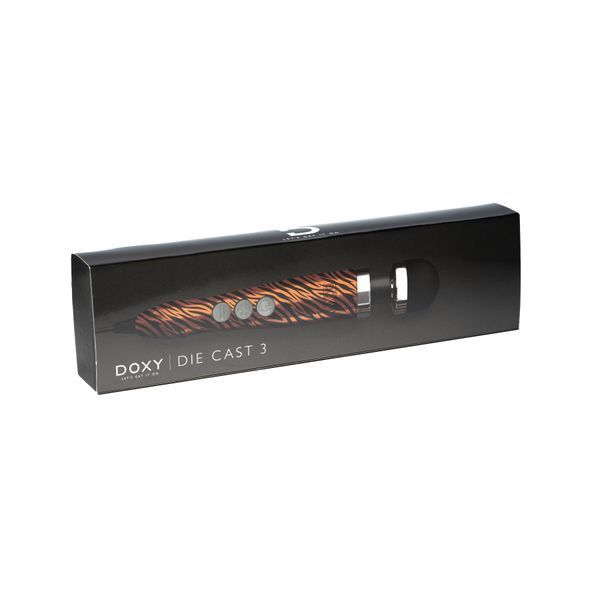 Вібромасажер DOXY Die Cast 3 TIGER, дуже потужний, живлення 220В, металевий корпус SO8021