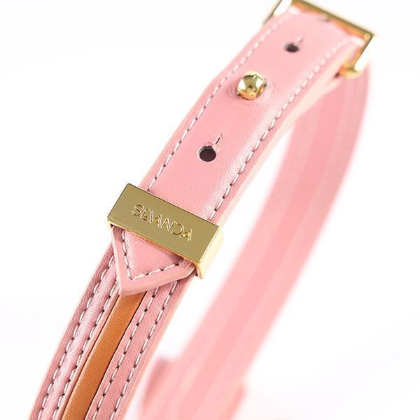 Поводок LOCKINK SEVANDA Love Heart Butterfly Leather Collar Set - Pink SX0864