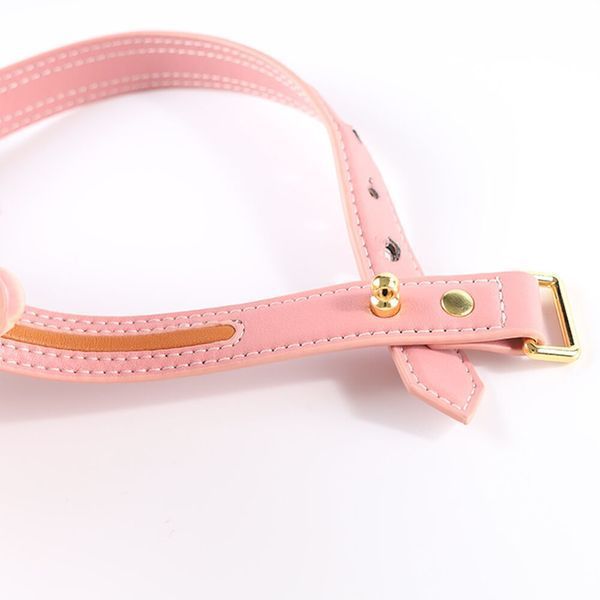 Поводок LOCKINK SEVANDA Love Heart Butterfly Leather Collar Set - Pink SX0864