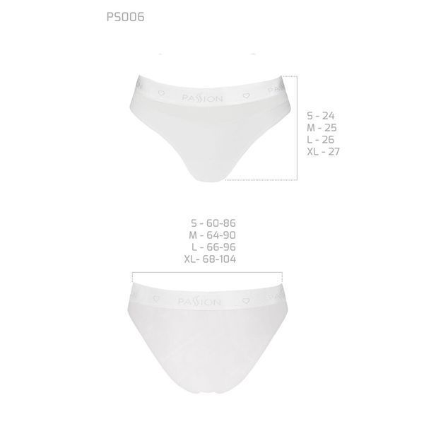Трусики с прозрачной вставкой Passion PS006 PANTIES M, white SO4236