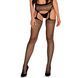 Чулки-стокинги из сетки разного размера Obsessive Garter stockings S815 S/M/L, черные, с доступом SO7274 фото 1