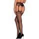Чулки-стокинги из сетки разного размера Obsessive Garter stockings S815 S/M/L, черные, с доступом SO7274 фото 2