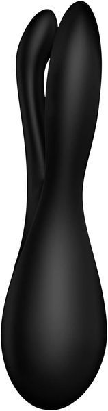 Кліторальний вібратор Satisfyer Threesome 2 Black, 3 гнучкі пальчики, 3 мотори SX1214