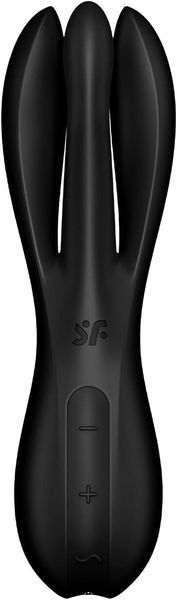 Кліторальний вібратор Satisfyer Threesome 2 Black, 3 гнучкі пальчики, 3 мотори SX1214