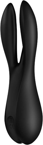 Кліторальний вібратор Satisfyer Threesome 2 Black, 3 гнучкі пальчики, 3 мотори SX1214