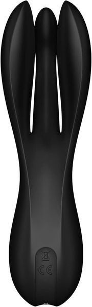 Кліторальний вібратор Satisfyer Threesome 2 Black, 3 гнучкі пальчики, 3 мотори SX1214
