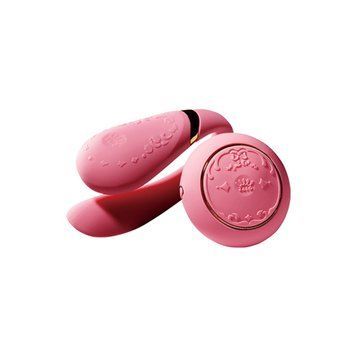 Смартвібратор для пар Zalo Fanfan set Rouge Pink, пульт ДК SO6672
