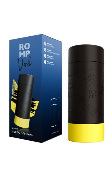 Мастурбатор с эффектом вакуума Romp Dash Black, богатая текстура, многоразовый SO8733