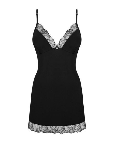 Сорочка и трусики Obsessive Bella Rou chemise & thong M/L SO7859