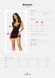 Сорочка Obsessive Bellastia chemise & thong, XS/S, непрозора, фігурне декольте, стрінги в наборі SX1128 фото 5