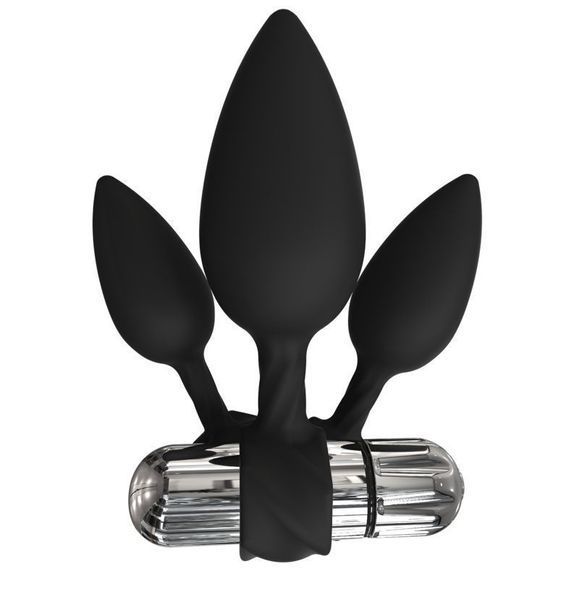 Набор анальных вибропробок Bathmate Anal Training Plugs VIBE, диаметр 2,5см - 3,1см - 3,8см SO3360