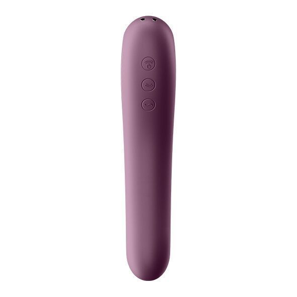 Вакуумний стимулятор з вібрацією Satisfyer Dual Kiss Wine Red SO6115