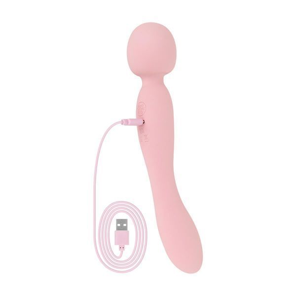 Вибромассажер Good Vibes Only - SIMI Double-Sided Wand Vibrator Soft Silicone - Pink SX3076