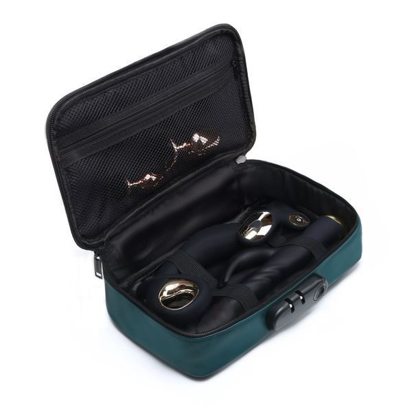 Кейс для игрушек Dorcel DISCREET BOX LUXURY GREEN, кодовый замок, 27&times;16&times;7,62 см SX1110